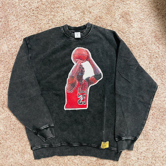 Michael Jordan Free Throws Remake Long Sleeve Sweatshirt Crewneck