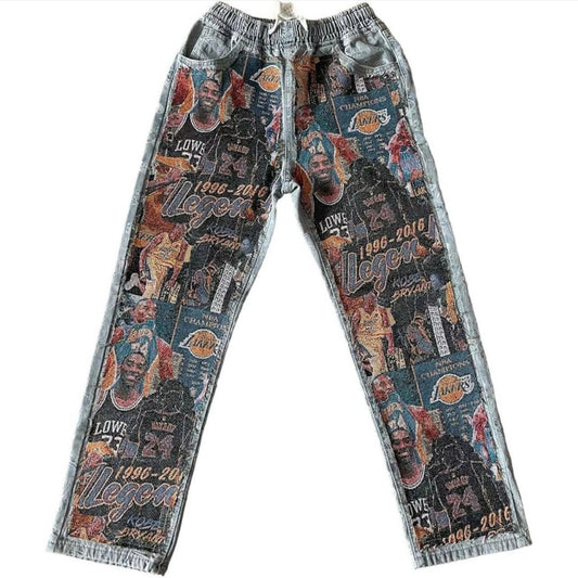 Kobe 24 Woven tapestry remake jeans