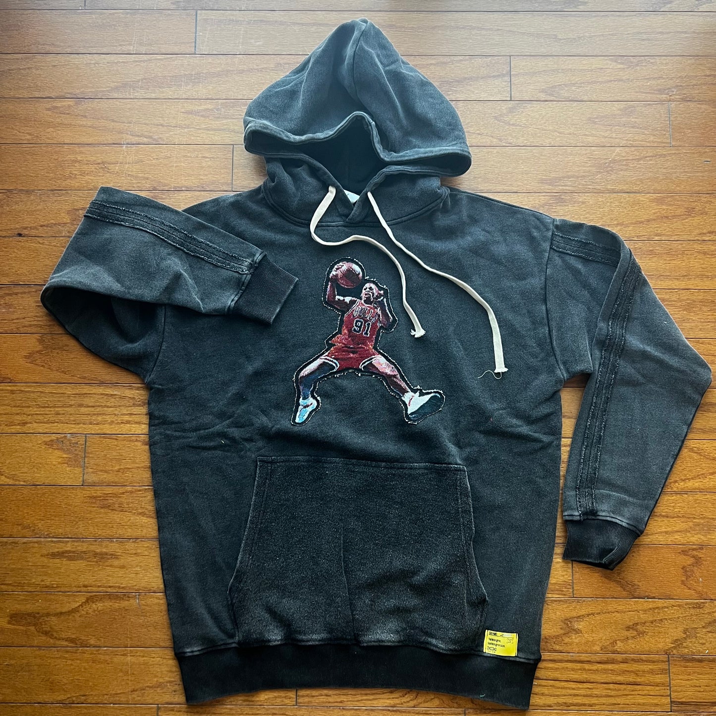 Dennis Rodman Remake Hoodie-Black L